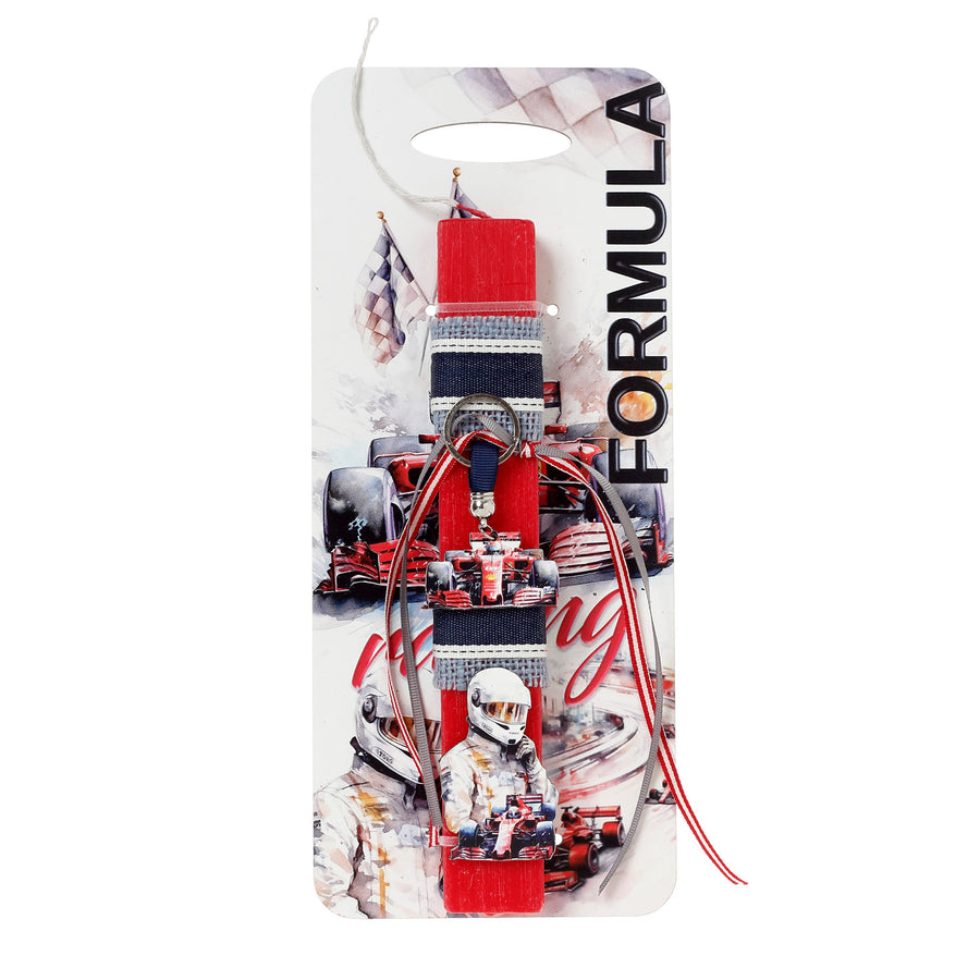 Λαμπάδα Πασχαλινή Στολισμένη με Πλάτη Φόρμουλα (41-1236A)