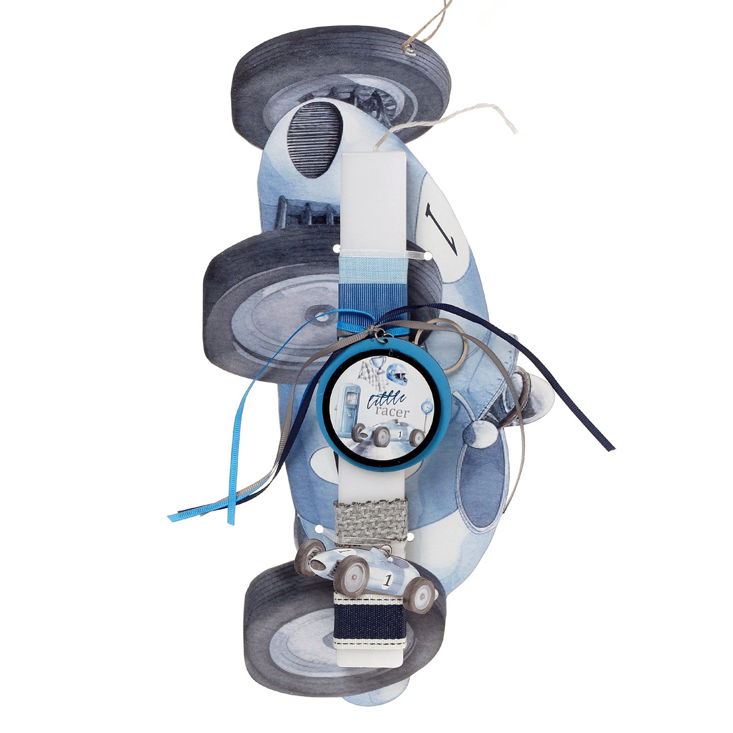 Λαμπάδα Πασχαλινή Στολισμένη με Πλάτη Φορμουλα Κοπτικό (41-1314)