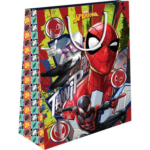 Σακούλα Δώρου Χάρτινη 26x12x32εκ Marvel Spider-Man με Foil Luna (508293) - Fun Planet