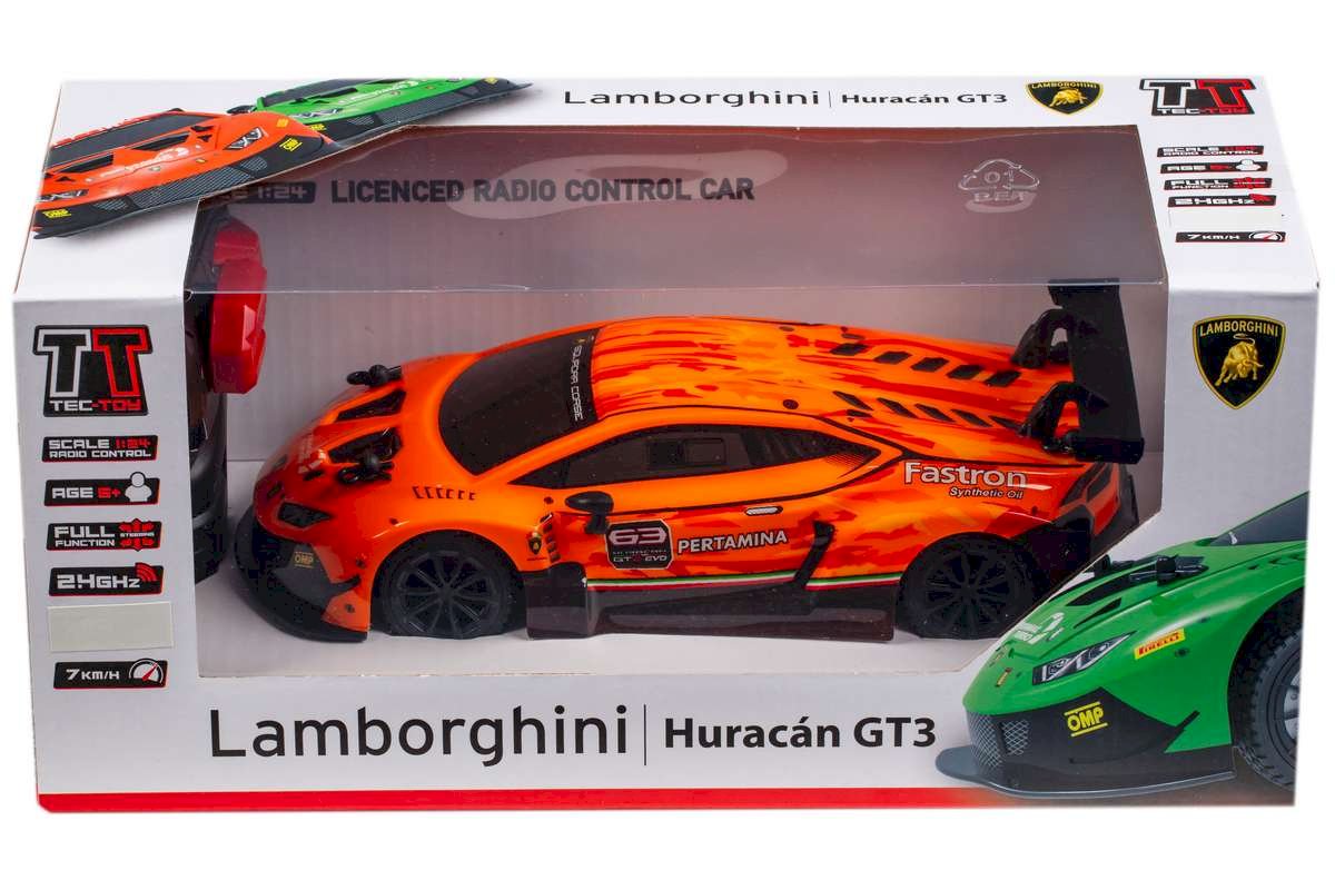 Τηλεκατευθυνόμενο Αυτοκίνητο Lamborghini Huracan GT3 1:24 Πορτοκαλί (6624M) - Fun Planet