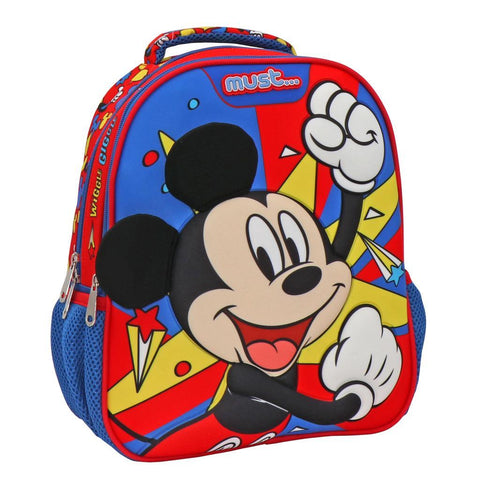 Σχολική Τσάντα Πλάτης Νηπίου 27x10x31εκ 2 Θήκες Disney Mickey Wiggle Giggle Must (563362) - Fun Planet