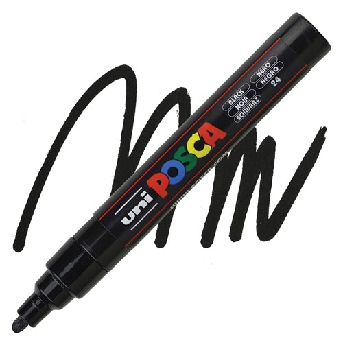 UNI Posca Μαρκαδόρος Medium Black (PC-5M-24) - Fun Planet