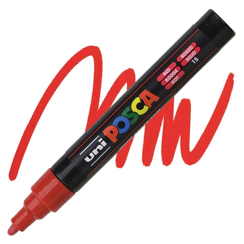 UNI Posca Μαρκαδόρος Medium Red (PC-5M-15) - Fun Planet