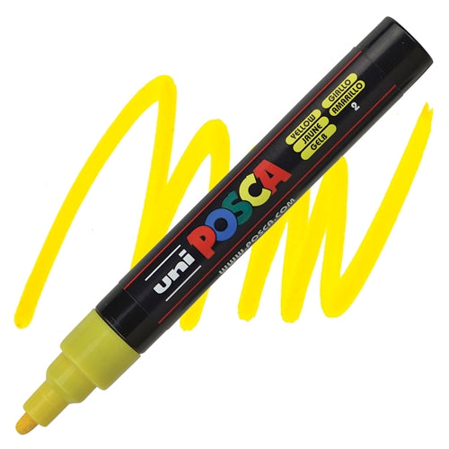 UNI Posca Μαρκαδόρος Medium Yellow (PC-5M-2) - Fun Planet