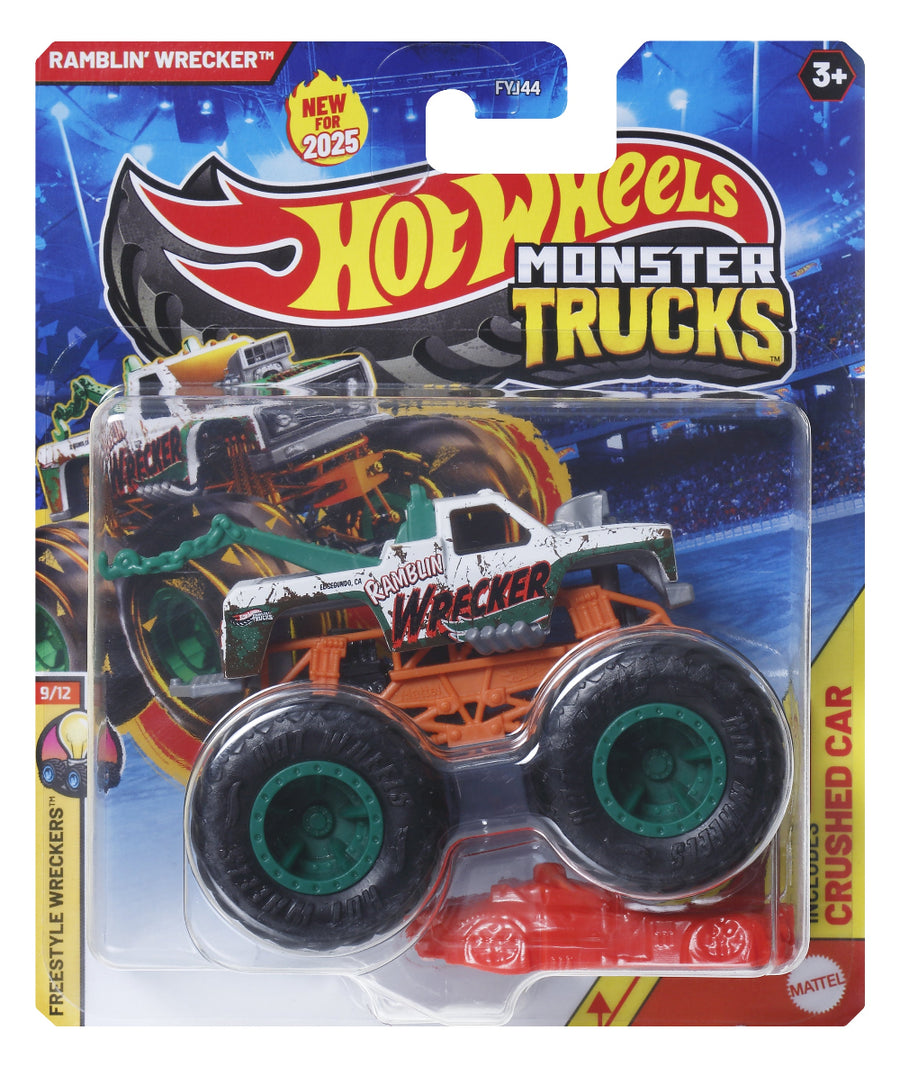 Hot Wheels Oχήματα Monster Trucks Ramblin' Wrecker (JCF02) - Fun Planet