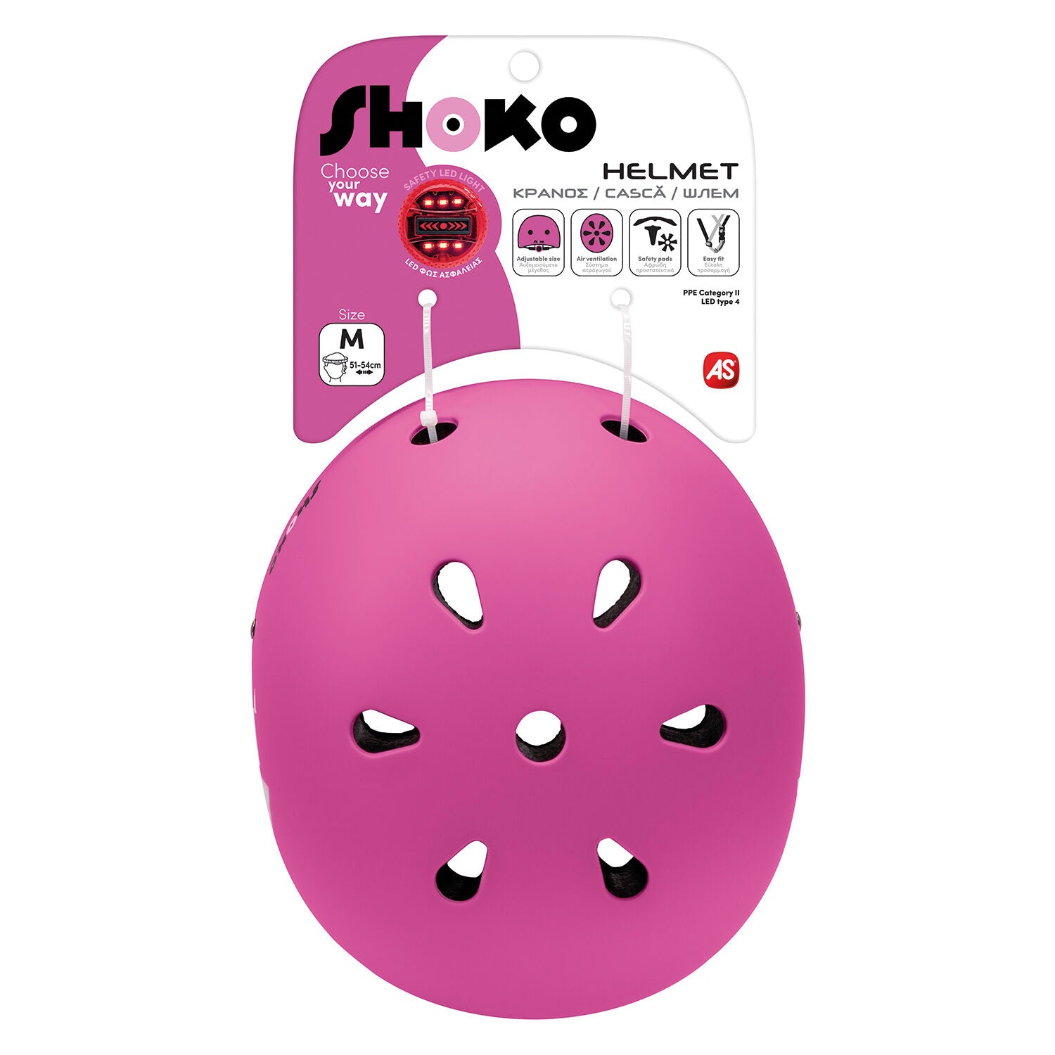 Shoko Παιδικό Κράνος Με Φως Bubble Blush (5004-50535) - Fun Planet