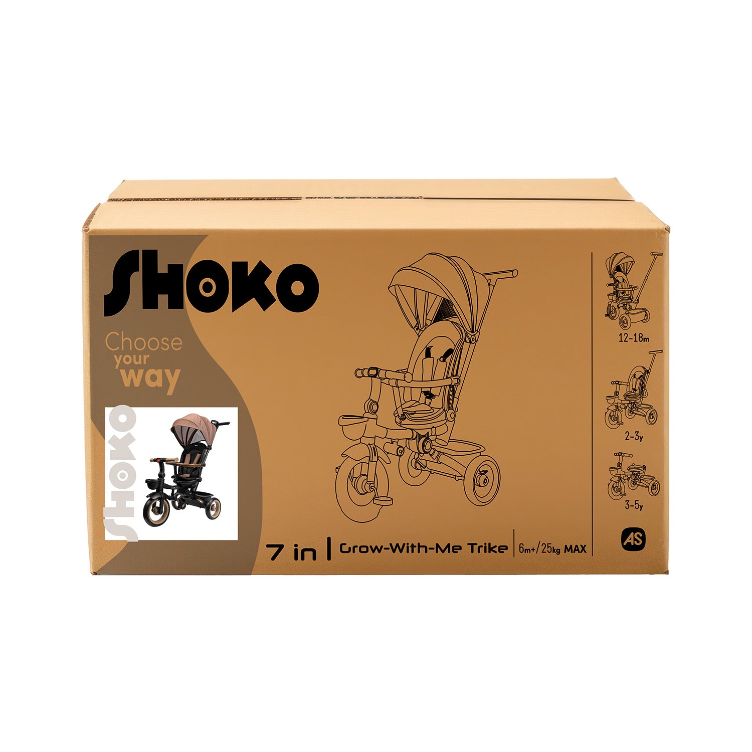 Shoko Children's Multiform 3 In 1 Skate In Pink (5004-50506)