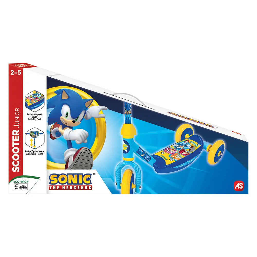 Λαμπάδα AS Παιδικό Scooter Με 3 Ρόδες Sonic (5004-50260) - Fun Planet