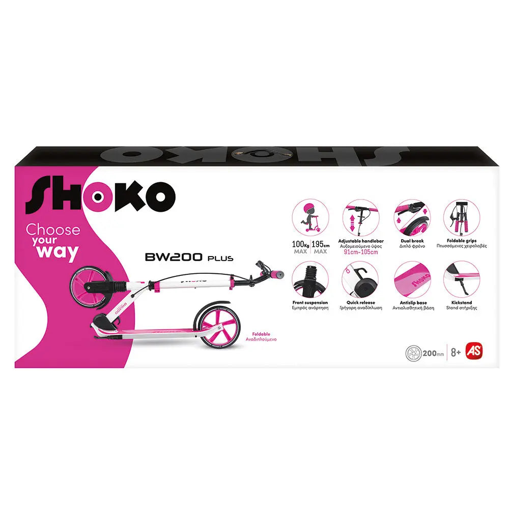 Shoko Παιδικό Πατίνι BW 200 Plus Με 2 Ρόδες 200mm Σε Φούξια Χρώμα (5004-50521) - Fun Planet
