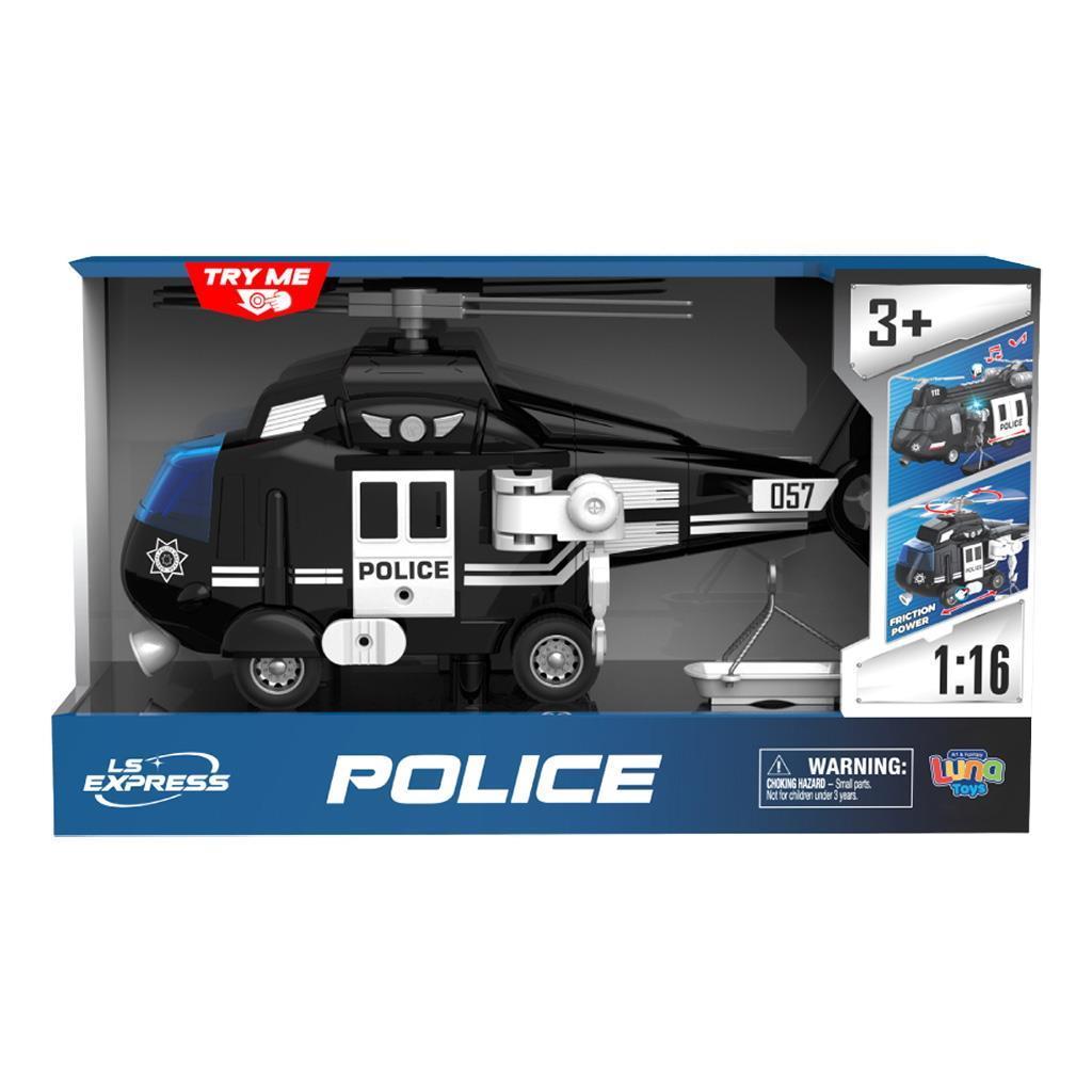 Ελικόπτερο Αστυνομίας 1:16 Friction με Ήχο και Φως Luna Toys (623484)