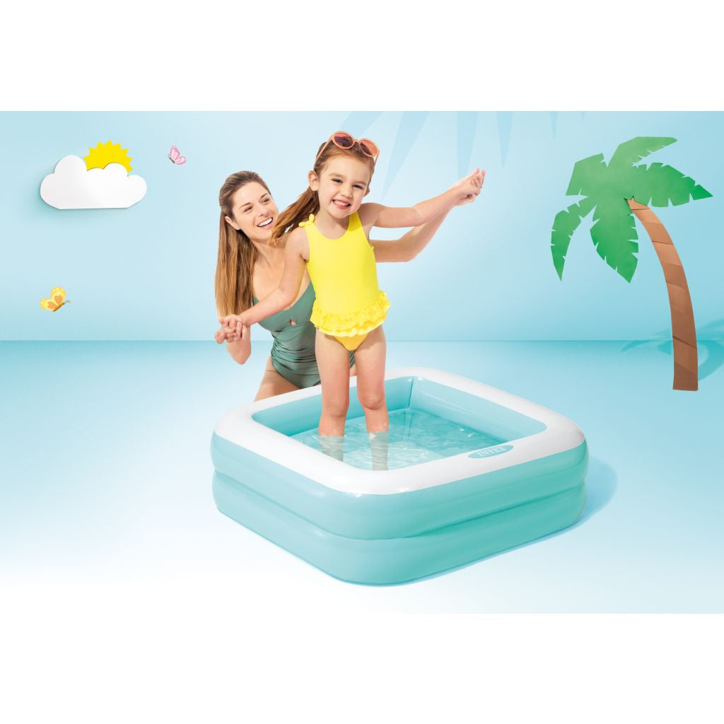 Intex Πισίνα Play Box Μπλε 86x86x25cm με Φουσκωτό Πάτωμα (57100NP) - Fun Planet