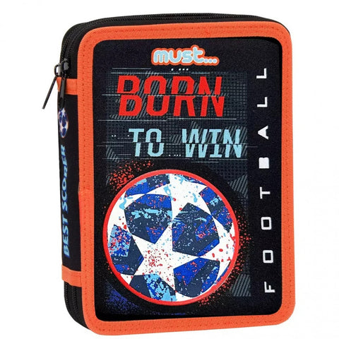 Κασετίνα Διπλή Γεμάτη 15x5x21εκ Born To Win Football Must (585070) - Fun Planet