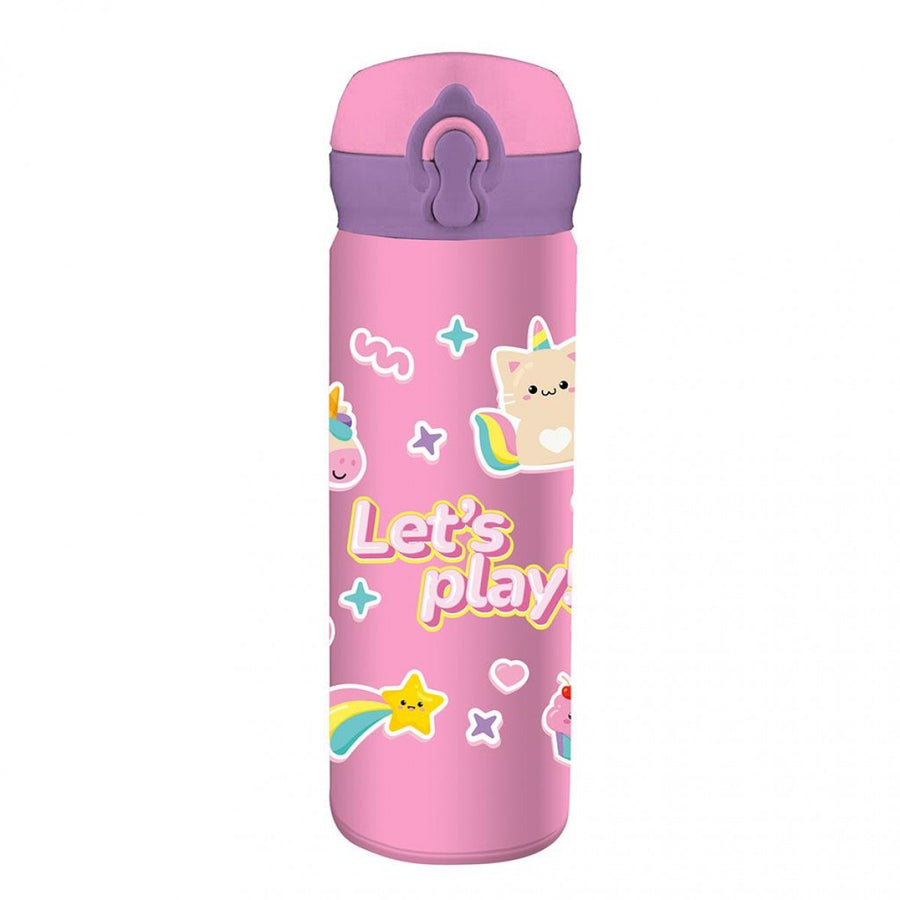 Παγούρι Ανοξείδωτο Must Team Θερμός με Καλαμάκι 500ml Unicorn Let's Play (587463)
