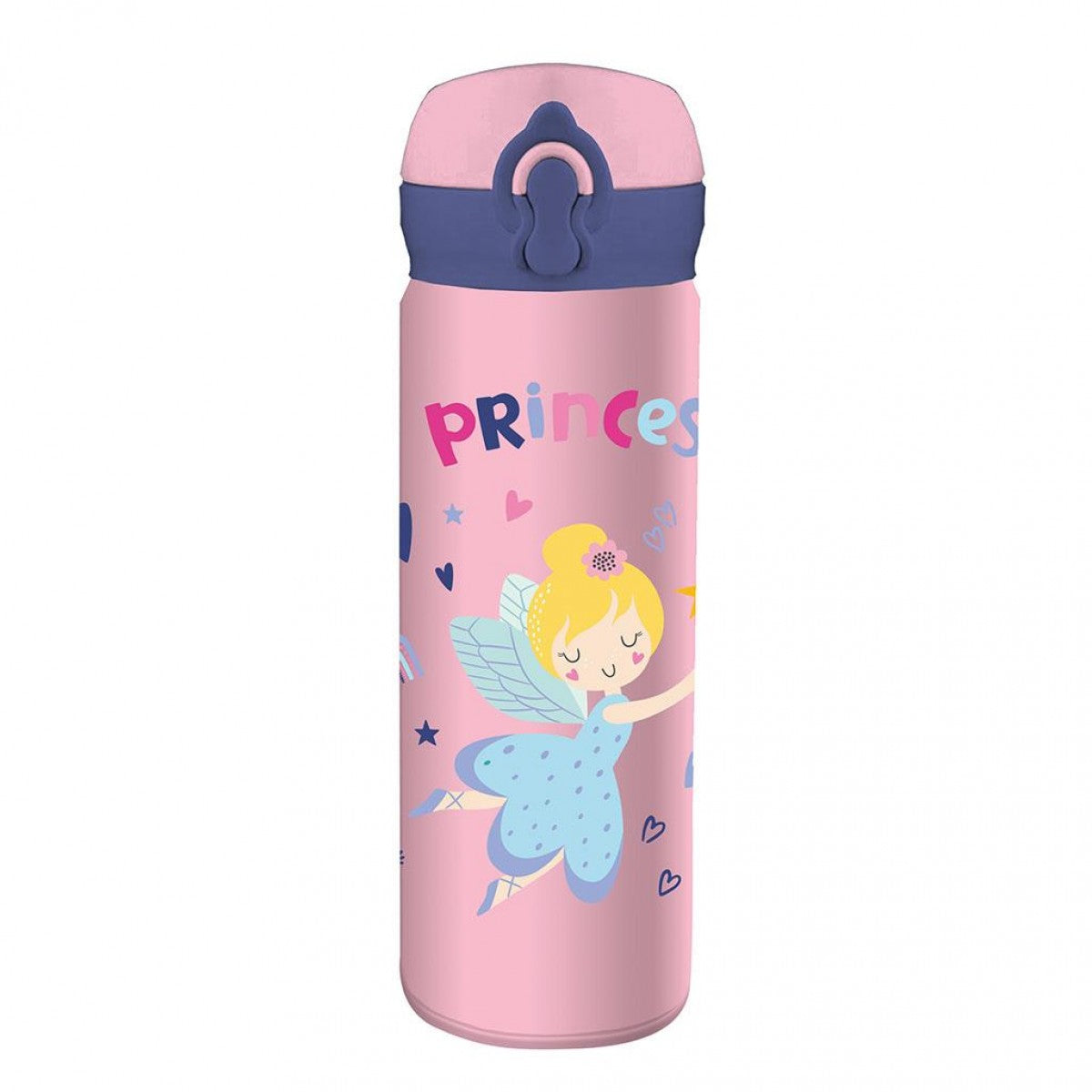 Παγούρι Ανοξείδωτο Must Team Θερμός με Καλαμάκι 500ml Princess (587463)