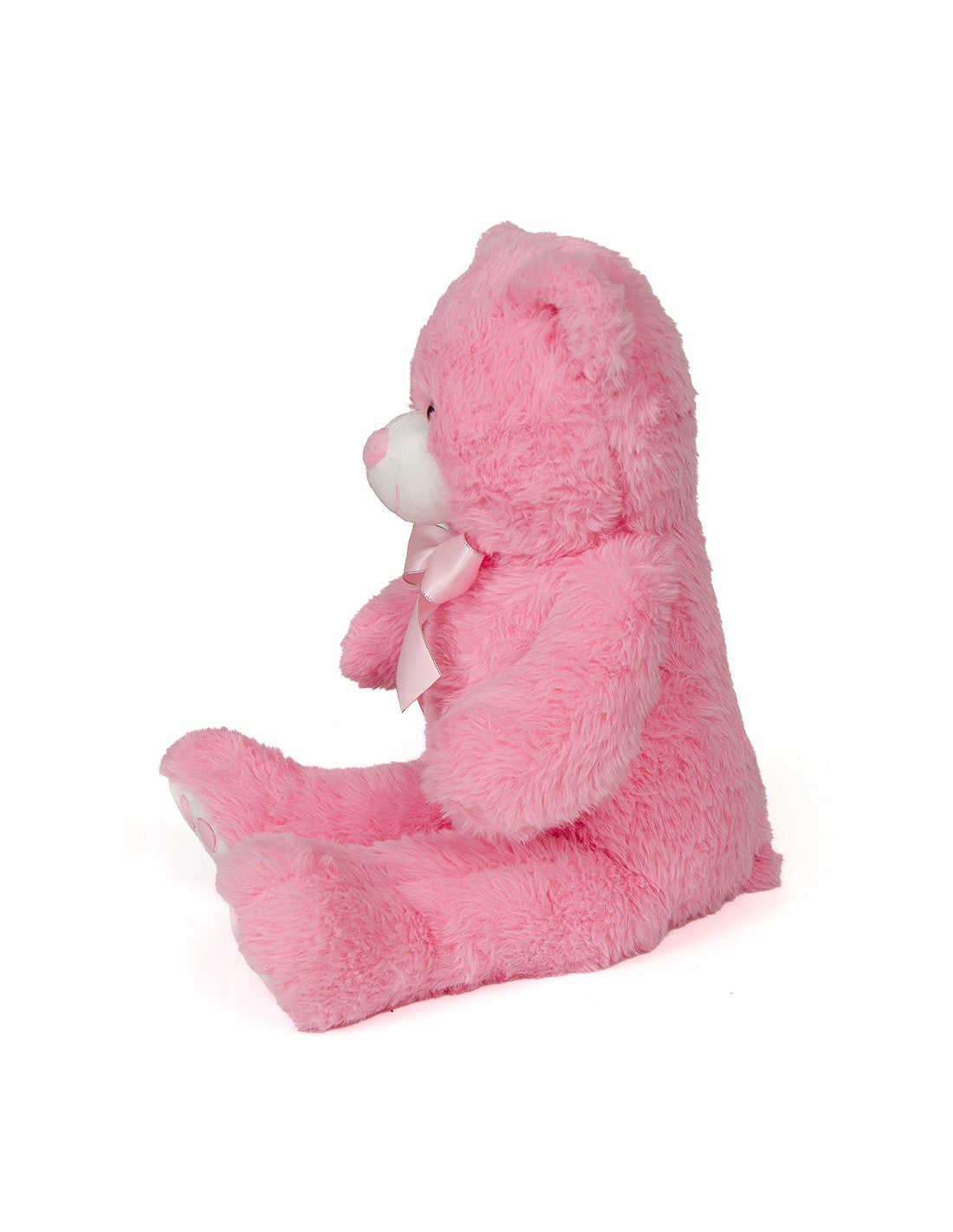 Λούτρινη Αρκούδα Όρθια Ροζ με Φιόγκο 60εκ (21763)