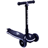 Αθλοπαιδιά Πατίνι 3τροχο Scooter Αναδιπλούμενο με Φωτιζόμενη Βάση και Ροδάκια Μαύρο (002.61214/BL) - Fun Planet