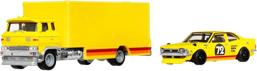 Hot Wheels Premium Νταλίκα Με Αυτοκινητάκι 1972 Toyota Corolla Levin & Sakura Sprinter (JBM34)