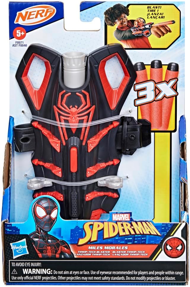 Nerf Marvel Spider-Man Miles Morales Thwip-Tech Blaster (F8971)