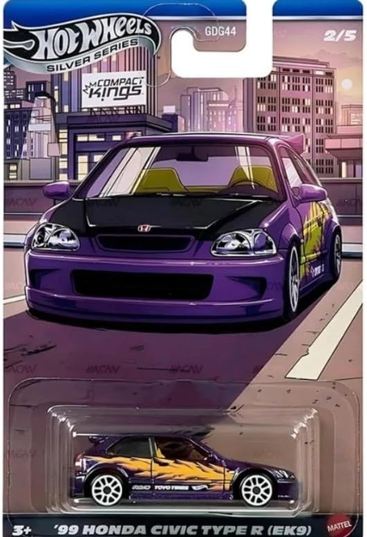 Hot Wheels Silver Series Compact Kings Aυτοκινητάκι '99 Honda Civic Type R EK9 (JKX57)