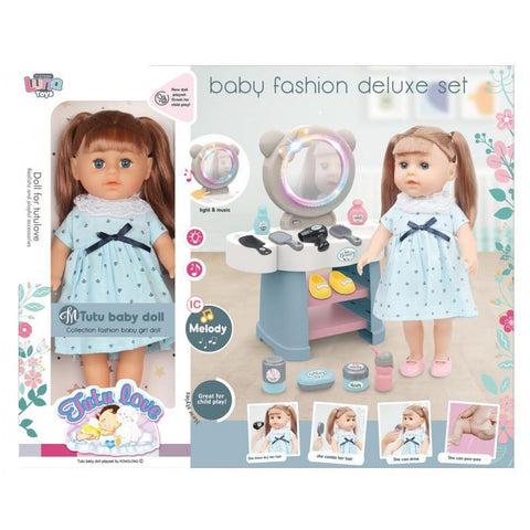 Κούκλα 35εκ με Έπιπλο Ομορφιάς Luna Toys (622444) - Fun Planet