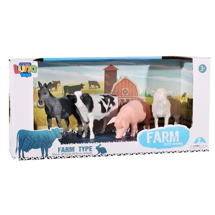Ζώα Φάρμας Πλαστικά 12,5εκ Σετ 4 τεμάχια Luna Toys (623137)