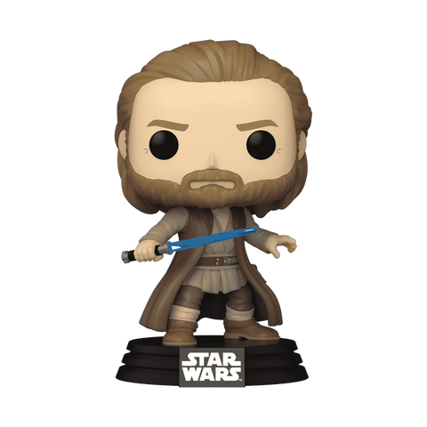 Funko Pop! Disney Star Wars: Obi-Wan Kenobi - Obi-Wan Kenobi Battle Pose #629 Bobble-Head Vinyl Figure (67584) - Fun Planet