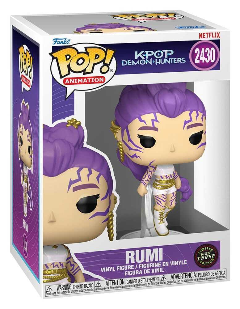 Funko Pop! Animation: K-Pop Demon Hunters - Rumi Glows in The Dark #2430 Chase Vinyl Figure (95808)