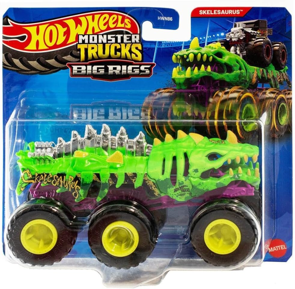 Hot Wheels Monster Trucks Big Rigs 1:64 Skelesaurus (JCH42)