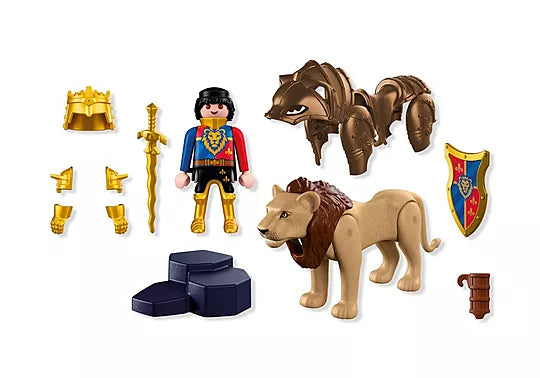 Playmobil Knights Χρυσός Ιππότης Με Λιοντάρι (72212)