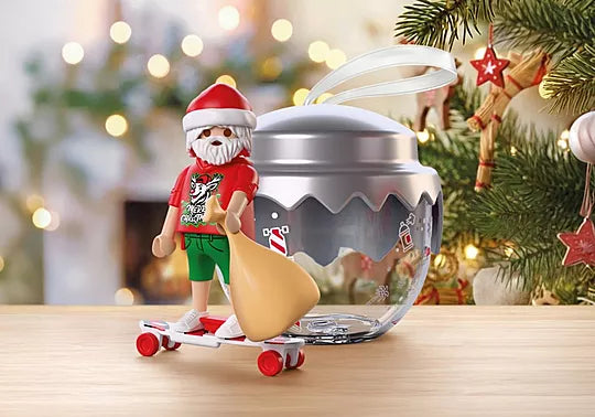 Playmobil Christmas Χριστουγεννιάτικη Μπάλα: Άη Βασίλης - Σκέιτερ (72221)
