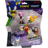 Sonic Prime 5 Pack S1 Collectible Figure 6.5cm Amy Rose - Tails - Knuckles - Doctor Don't - Including 1 Rare Hidden (SON2040) - Fun Planet