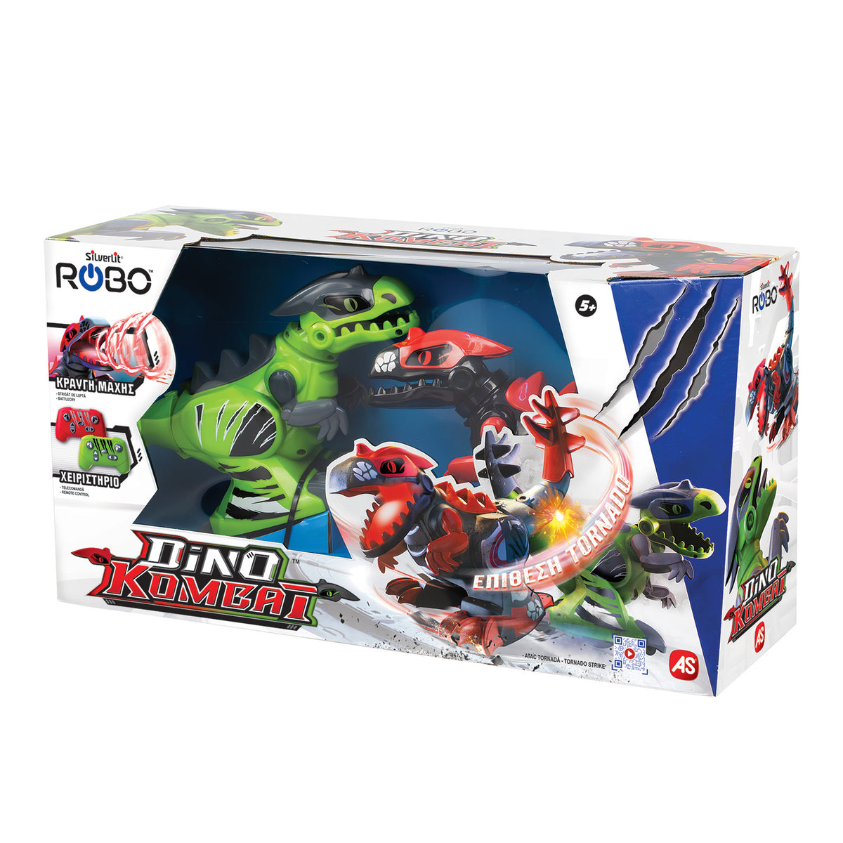 Silverlit Robo Σετ 2 Τηλεκατευθυνόμενα Ρομπότ Dino Kombat (7530-86889) - Fun Planet