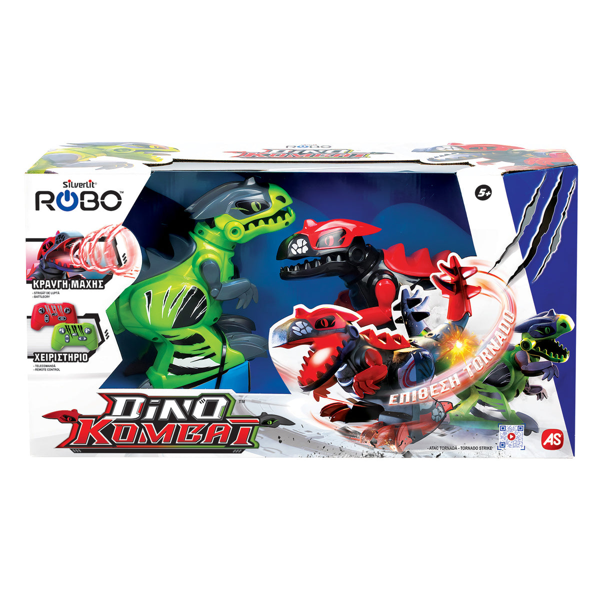 Silverlit Robo Σετ 2 Τηλεκατευθυνόμενα Ρομπότ Dino Kombat (7530-86889) - Fun Planet