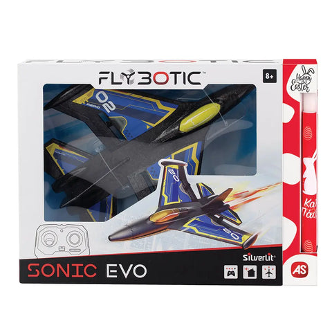 Λαμπάδα Silverlit Flybotic Sonic Evo Τηλεκατευθυνόμενο Αεροπλάνο Μπλε (7530-85741) - Fun Planet