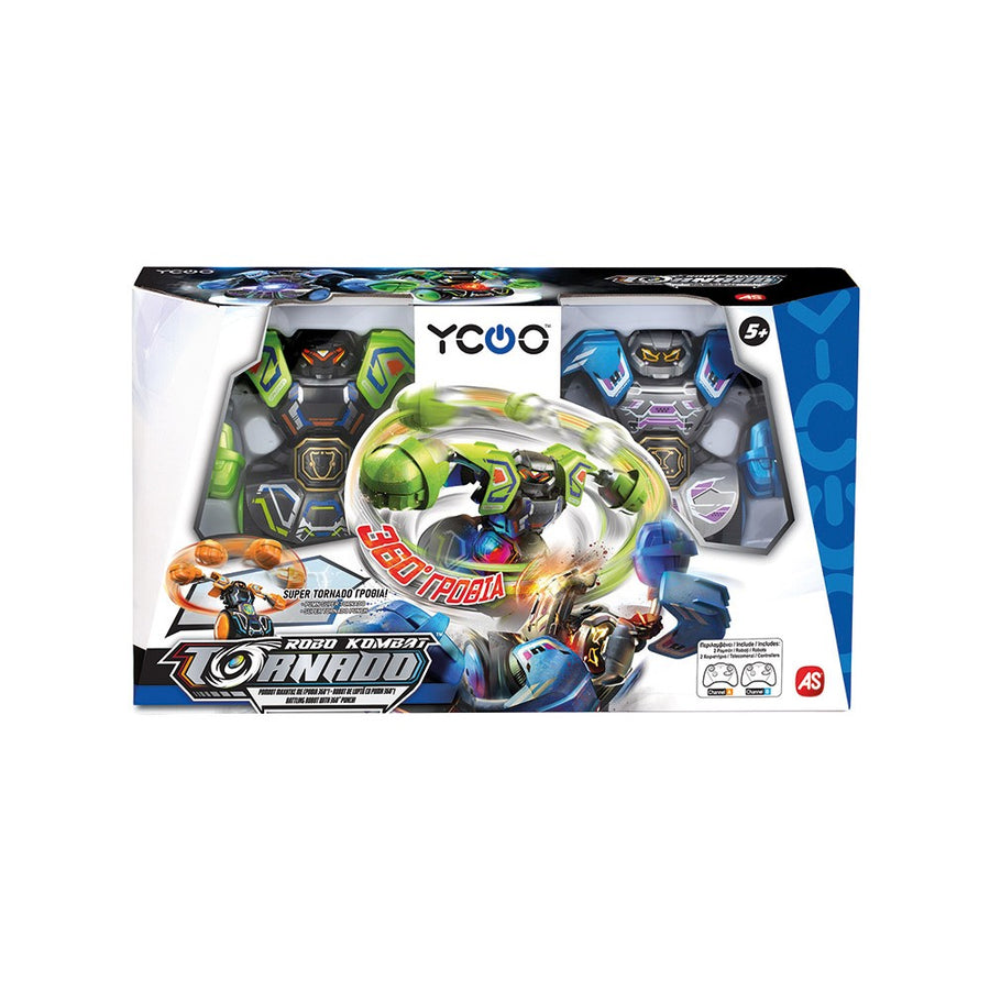 Silverlit Ycoo Robo Kombat 360 Tornado Σετ 2 Τηλεκατευθυνόμενα Ρομπότ Μαχητές Μπλε-Πράσινο (7530-86883) - Fun Planet