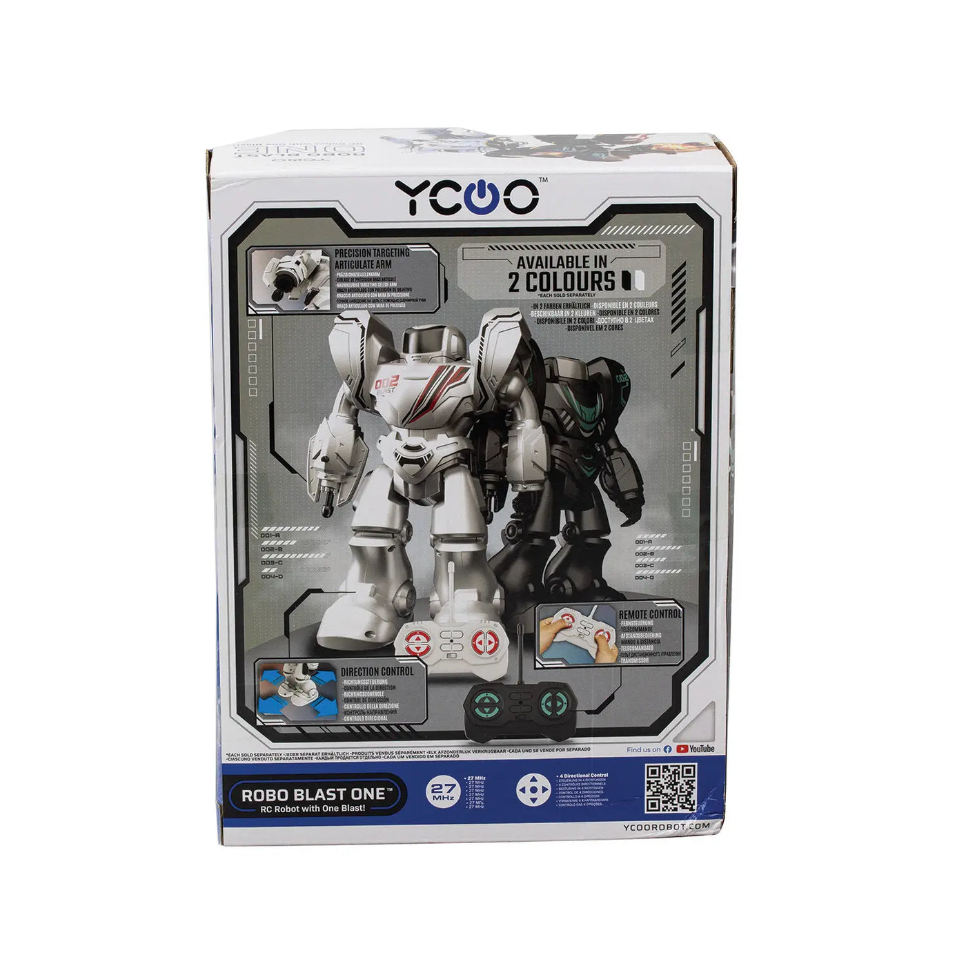 Silverlit Ycoo Robo Blast One Τηλεκατευθυνόμενα Ρομπότ Μαύρο (7530-88589) - Fun Planet