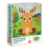 Παζλ Ξύλινο Κύβοι με Ζωάκια 6 Σε 1 Luna Toys (622864) - Fun Planet