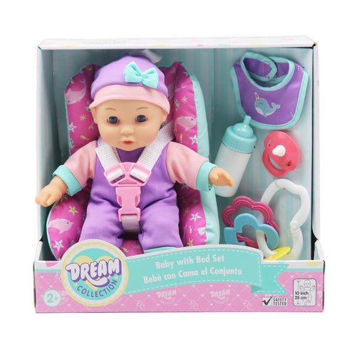 Κούκλα Μωρό 30εκ με Καρεκλάκι Αυτοκινήτου Luna Toys (622189) - Fun Planet