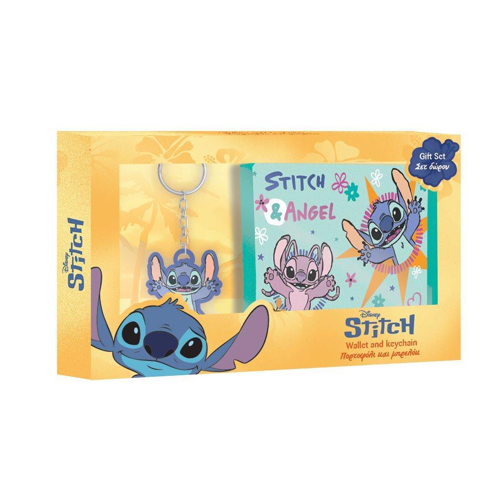 Πορτοφόλι με Μπρελόκ Σετ Δώρου 20x12εκ Disney Lilo & Stitch (565259) - Fun Planet