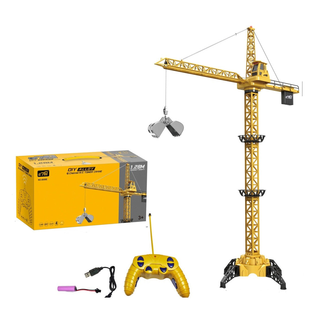 Τηλεκατευθυνόμενο Γερανός 128cm με Φώτα Ήχους Φορτιστή (8089E) - Fun Planet