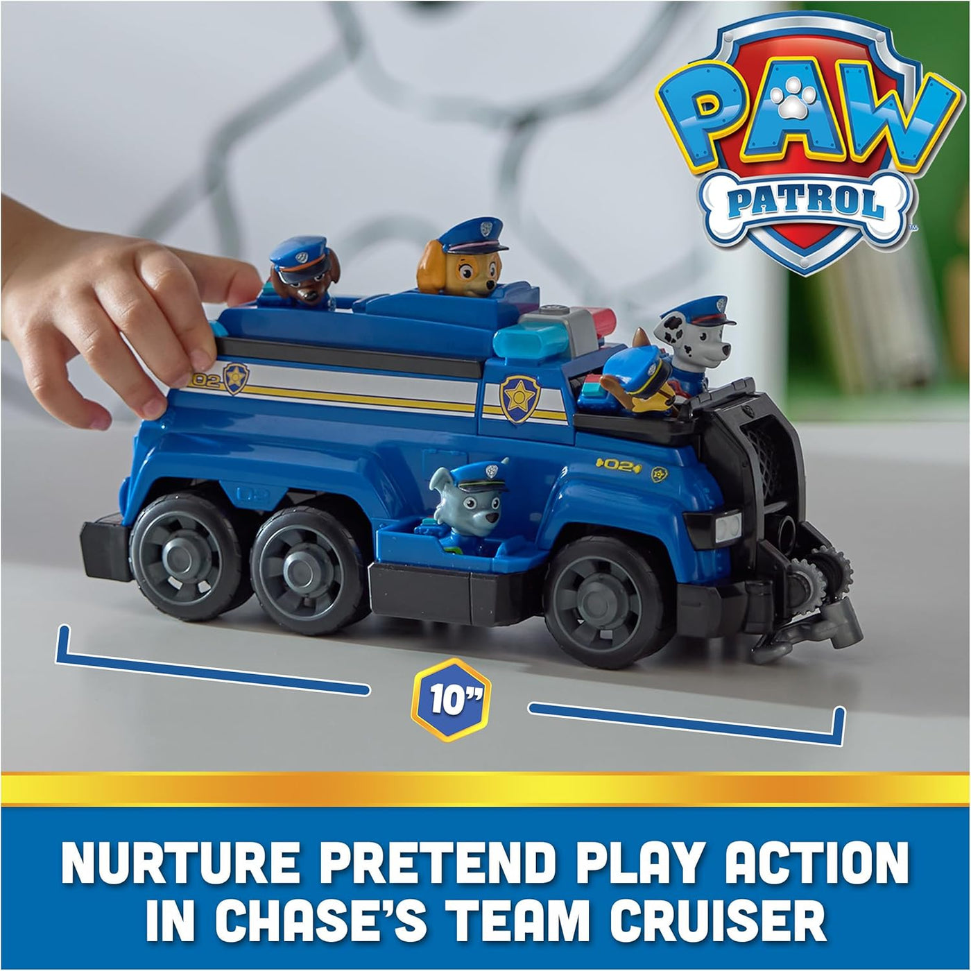 Paw Patrol Chase Team Cruiser Vehicle με 6 Αποκλειστικές Φιγούρες (6070119)