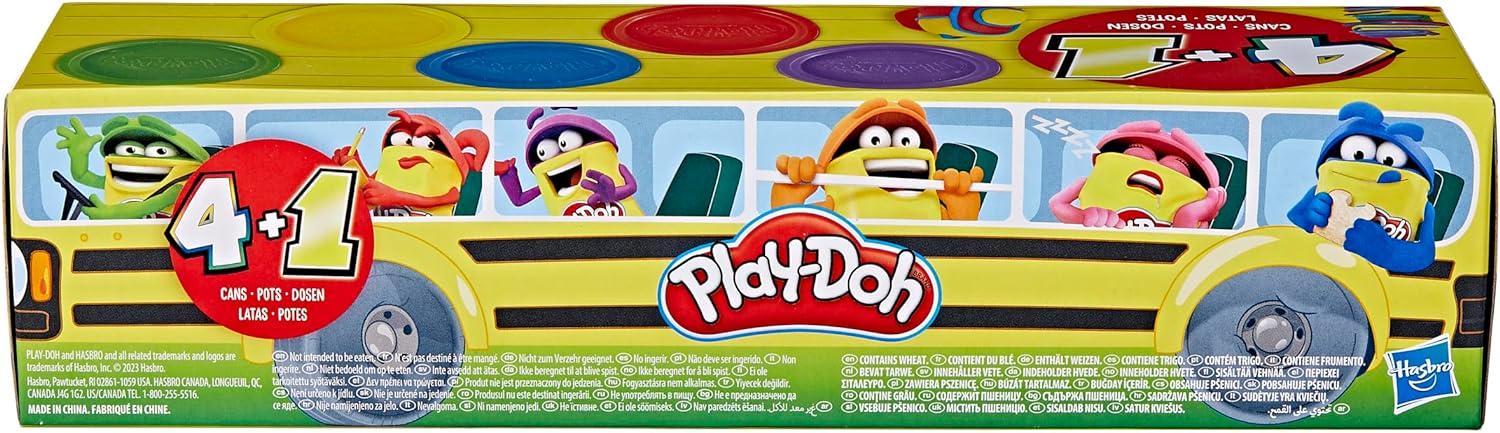 Play-Doh Back to School 5-Pack Σετ 5 Βαζάκια Πλαστελίνης 112g (F7368) - Fun Planet