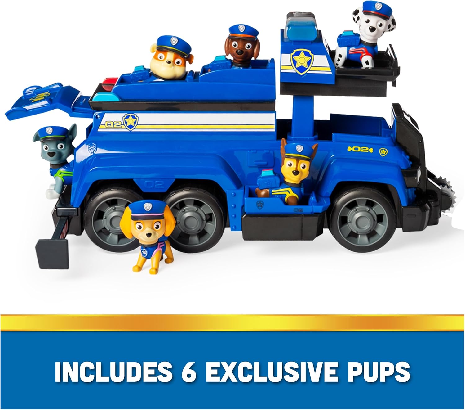 Paw Patrol Chase Team Cruiser Vehicle με 6 Αποκλειστικές Φιγούρες (6070119)