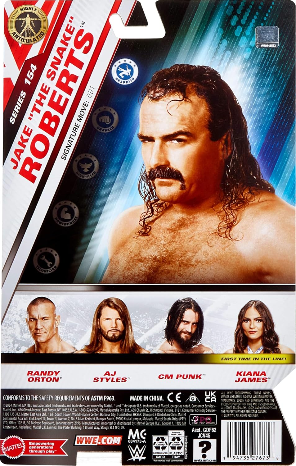 WWE Φιγούρα 17εκ Main Event Series 154 Jake "The Snake" Roberts (JCV45) - Fun Planet