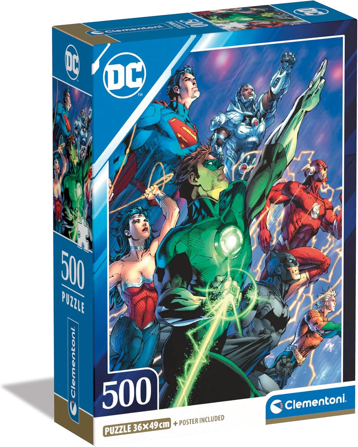 Clementoni Παζλ Compact Box Justice League 500 τμχ (1220-35532) - Fun Planet
