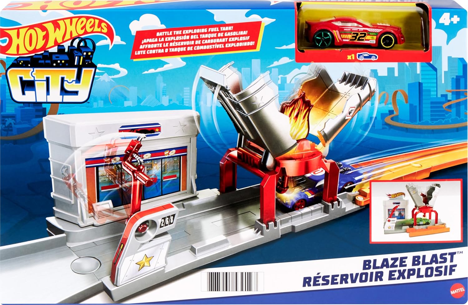 Hot Wheels City Αναδιπλούμενες Πίστες Blaze Blast (FJN36) - Fun Planet