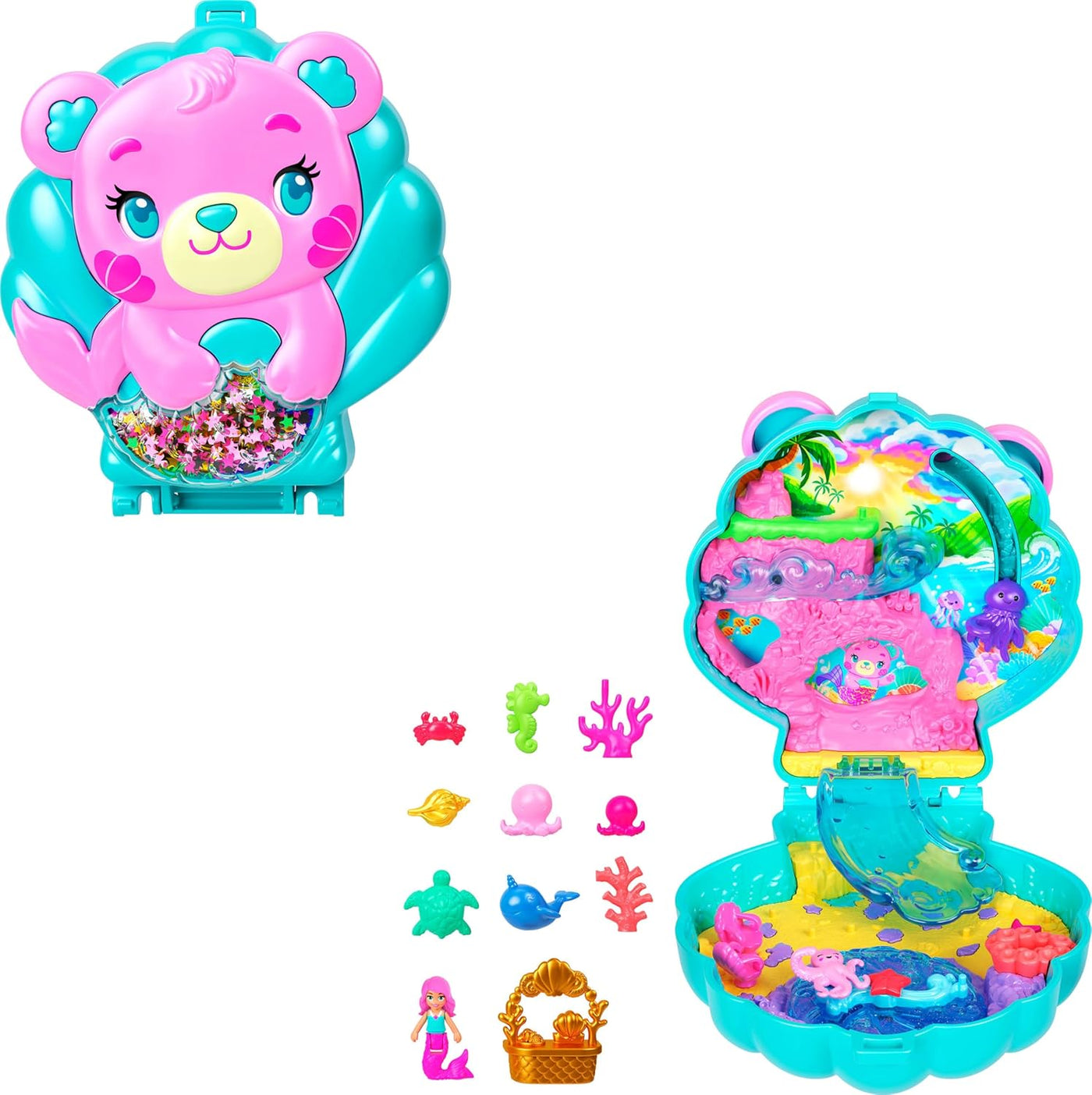 Polly Pocket Polly Mini Ο Κόσμος Της Polly Σετάκια Glitter Island Compact (JCB16) - Fun Planet