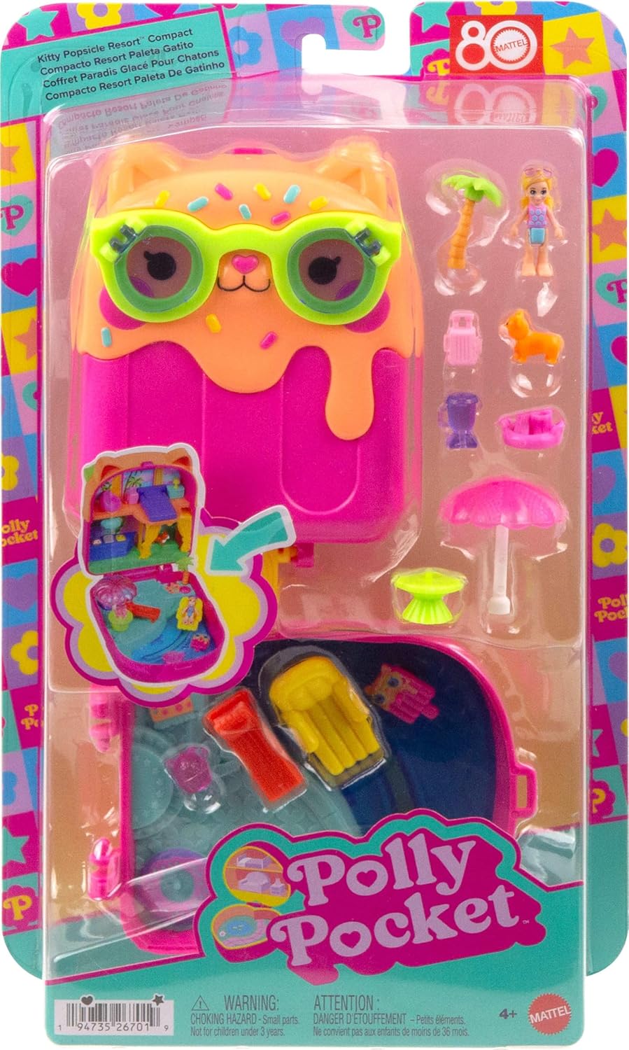 Polly Pocket Polly Mini Ο Κόσμος Της Polly Σετάκια Kitty Popsicle Resort Compact (JCB17) - Fun Planet