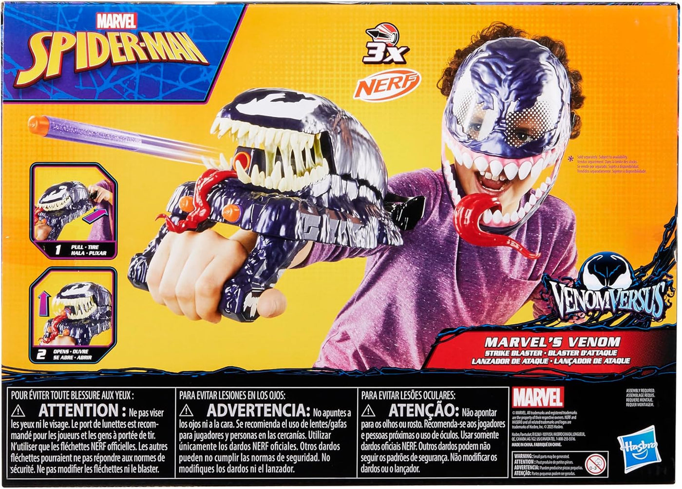 Nerf Marvel Spider-Man Venomversus Marvel's Venom Strike Blaster (G0730) - Fun Planet