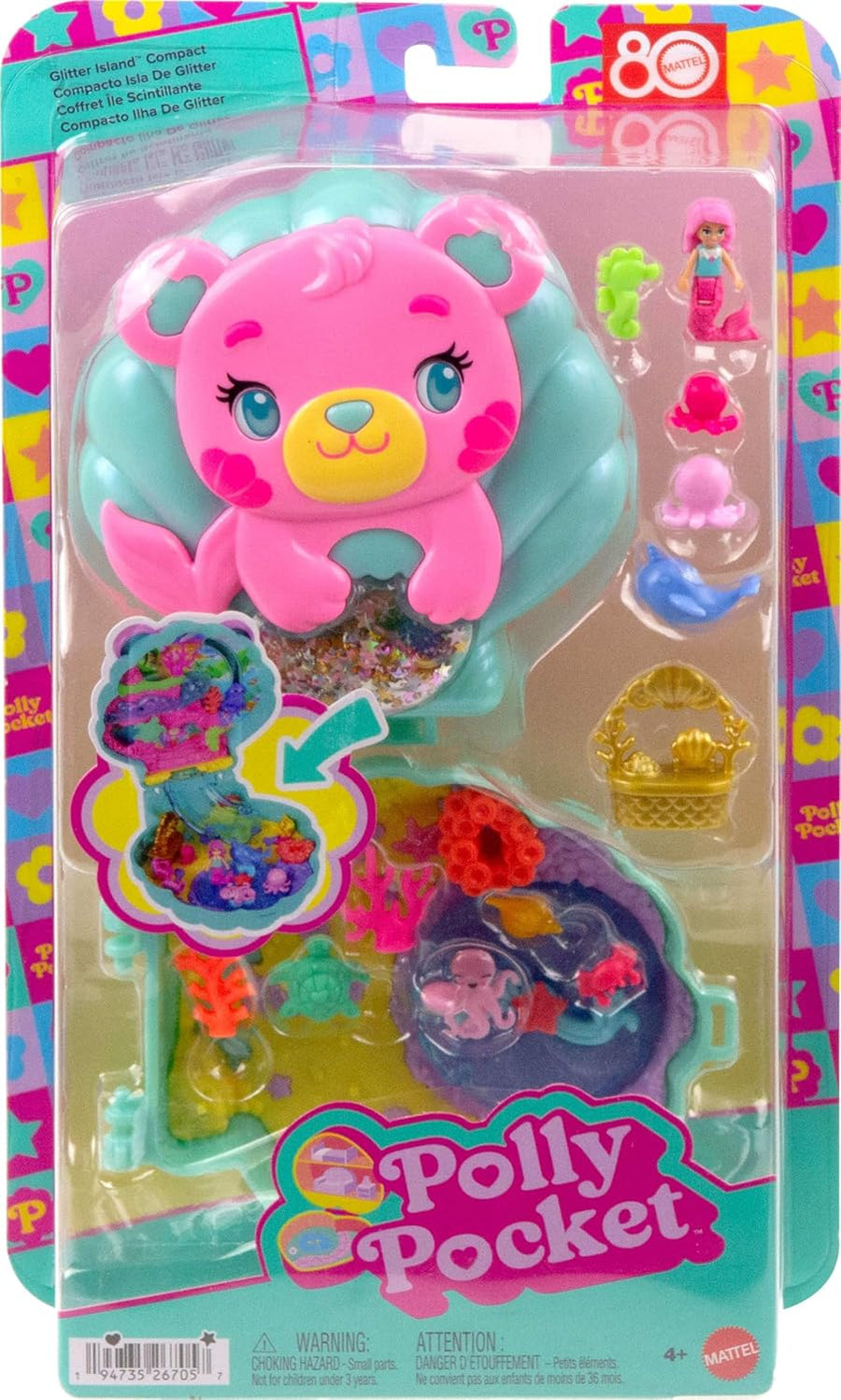 Polly Pocket Polly Mini Ο Κόσμος Της Polly Σετάκια Glitter Island Compact (JCB16) - Fun Planet